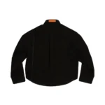 Button-Down Collar Black Shirt