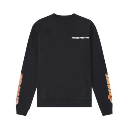 Heron Preston Chromed Crewneck Sweatshirt Black