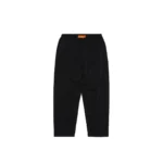 Black Open Hem Sweatpants