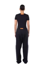 Black Open Hem Sweatpants