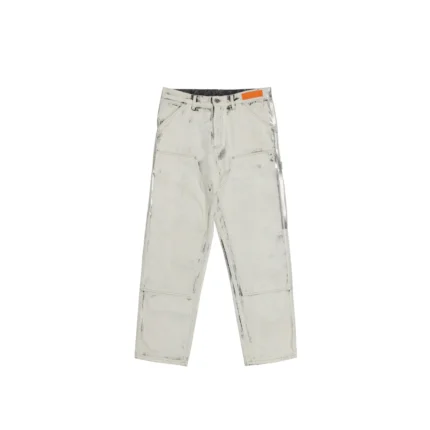 Heron Preston White Double Knee Pant