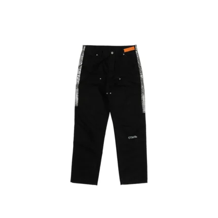 Heron Preston Black Double Knee Pant