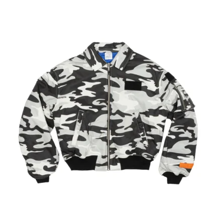 Snow Camo Bomber Jacket